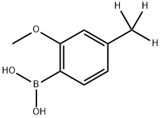 (2-methoxy-4-(methyl-d3)phenyl)boronic acid 结构式