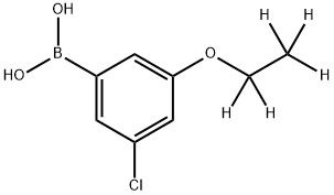 (3-chloro-5-(ethoxy-d5)phenyl)boronic acid 结构式