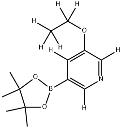 3-(ethoxy-d5)-5-(4,4,5,5-tetramethyl-1,3,2-dioxaborolan-2-yl)pyridine-2,4,6-d3 Struktur