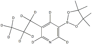 3-(propyl-d7)-5-(4,4,5,5-tetramethyl-1,3,2-dioxaborolan-2-yl)pyridine-2,4,6-d3 结构式