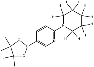 2-(piperidin-1-yl-d10)-5-(4,4,5,5-tetramethyl-1,3,2-dioxaborolan-2-yl)pyridine Struktur