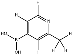 (2-(methyl-d3)pyridin-4-yl-3,5,6-d3)boronic acid 化学構造式