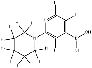 (2-(piperidin-1-yl-d10)pyridin-4-yl-3,5,6-d3)boronic acid,2241875-77-2,结构式