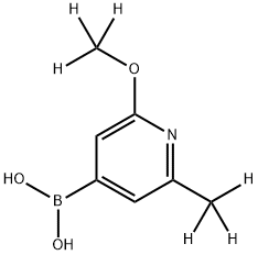 (2-(methoxy-d3)-6-(methyl-d3)pyridin-4-yl)boronic acid Structure