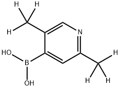 (2,5-bis(methyl-d3)pyridin-4-yl)boronic acid Structure