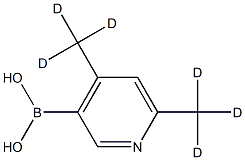 (4,6-bis(methyl-d3)pyridin-3-yl)boronic acid 化学構造式