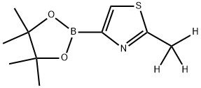 2-(methyl-d3)-4-(4,4,5,5-tetramethyl-1,3,2-dioxaborolan-2-yl)thiazole 化学構造式