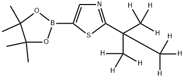 2-(2-(methyl-d3)propan-2-yl-1,1,1,3,3,3-d6)-5-(4,4,5,5-tetramethyl-1,3,2-dioxaborolan-2-yl)thiazole Structure