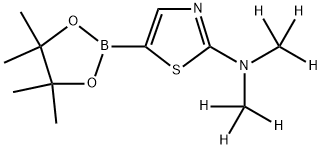 N,N-bis(methyl-d3)-5-(4,4,5,5-tetramethyl-1,3,2-dioxaborolan-2-yl)thiazol-2-amine Structure