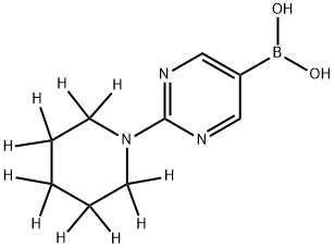 (2-(piperidin-1-yl-d10)pyrimidin-5-yl)boronic acid Structure