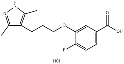 2242751-53-5 3-(3-(3,5-DIMETHYL-1H-PYRAZOL-4-YL)PROPOXY)-4-FLUOROBENZOIC ACID HCL