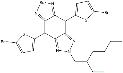 4,8-bis(5-bromo-thiophen-2-yl)-6-(2-ethylhexyl)-[1,2,5]selenadiazolo[3,4-f]benzotriazole Structure