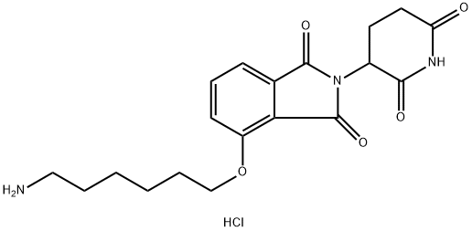 4-((6-aminohexyl)oxy)-2-(2,6-dioxopiperidin-3-yl)isoindoline-1,3-dione hydrochloride,2245697-88-3,结构式