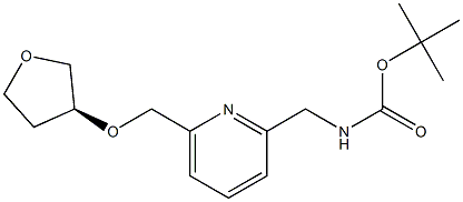 tert-butyl (S)-((6-(((tetrahydrofuran-3-yl)oxy)methyl)pyridin-2-yl)methyl)carbamate Structure