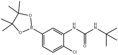 4-氯-3-叔丁基脲基苯硼酸频哪醇酯 结构式