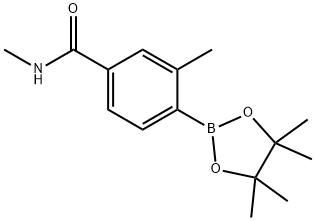 4-(甲基氨基甲酰基)-2-甲基苯硼酸频哪醇酯, 2246720-26-1, 结构式