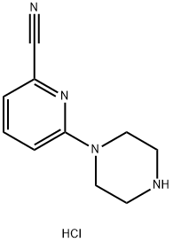 6-(piperazin-1-yl)pyridine-2-carbonitrile hydrochloride Struktur