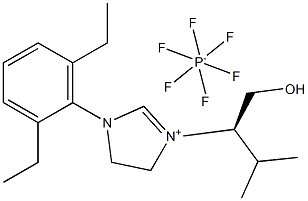 (S)-1-(2,6-diethylphenyl)-3-(1-hydroxy-3-methylbutan-2-yl)-4,5-dihydro-1H-imidazol-3-ium hexafluorophosphate(V) Structure