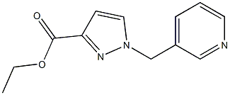ethyl 1-(pyridin-3-ylmethyl)-1H-pyrazole-3-carboxylate 结构式