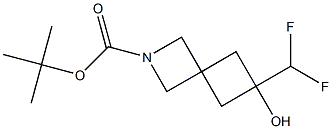 tert-butyl 6-(difluoromethyl)-6-hydroxy-2-azaspiro[3.3]heptane-2-carboxylate Structure