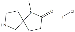 1-methyl-1,7-diazaspiro[4.4]nonan-2-one hydrochloride 结构式