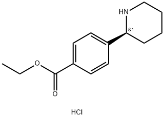 Ethyl (S)-4-(piperidin-2-yl)benzoate hydrochloride 化学構造式