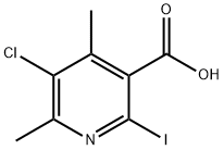 5-chloro-2-iodo-4,6-dimethylpyridine-3-carboxylic acid Struktur