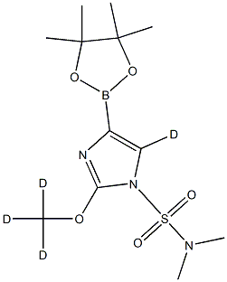 2-(methoxy-d3)-N,N-dimethyl-4-(4,4,5,5-tetramethyl-1,3,2-dioxaborolan-2-yl)-1H-imidazole-1-sulfonamide-5-d Structure