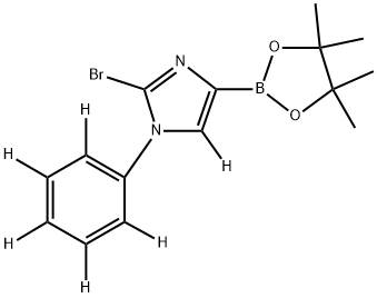 2-bromo-1-(phenyl-d5)-4-(4,4,5,5-tetramethyl-1,3,2-dioxaborolan-2-yl)-1H-imidazole-5-d Structure