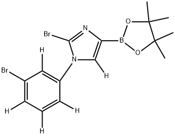 2-bromo-1-(3-bromophenyl-2,4,5,6-d4)-4-(4,4,5,5-tetramethyl-1,3,2-dioxaborolan-2-yl)-1H-imidazole-5-d Struktur