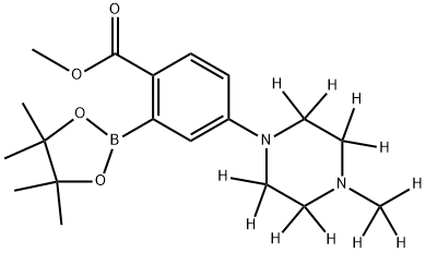 methyl 4-(4-(methyl-d3)piperazin-1-yl-2,2,3,3,5,5,6,6-d8)-2-(4,4,5,5-tetramethyl-1,3,2-dioxaborolan-2-yl)benzoate,2256704-20-6,结构式