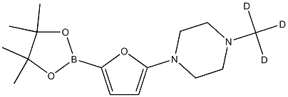 1-(methyl-d3)-4-(5-(4,4,5,5-tetramethyl-1,3,2-dioxaborolan-2-yl)furan-2-yl)piperazine Structure