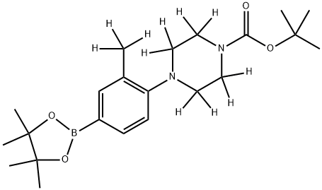 tert-butyl 4-(2-(methyl-d3)-4-(4,4,5,5-tetramethyl-1,3,2-dioxaborolan-2-yl)phenyl)piperazine-1-carboxylate-2,2,3,3,5,5,6,6-d8|