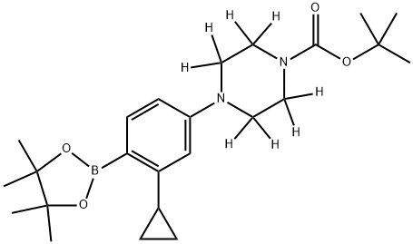 2256704-99-9 tert-butyl 4-(3-cyclopropyl-4-(4,4,5,5-tetramethyl-1,3,2-dioxaborolan-2-yl)phenyl)piperazine-1-carboxylate-2,2,3,3,5,5,6,6-d8
