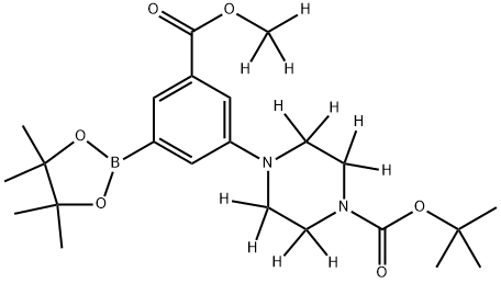 tert-butyl 4-(3-((methoxy-d3)carbonyl)-5-(4,4,5,5-tetramethyl-1,3,2-dioxaborolan-2-yl)phenyl)piperazine-1-carboxylate-2,2,3,3,5,5,6,6-d8|