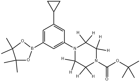 tert-butyl 4-(3-cyclopropyl-5-(4,4,5,5-tetramethyl-1,3,2-dioxaborolan-2-yl)phenyl)piperazine-1-carboxylate-2,2,3,3,5,5,6,6-d8|