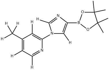 4-(methyl-d3)-2-(4-(4,4,5,5-tetramethyl-1,3,2-dioxaborolan-2-yl)-1H-imidazol-1-yl-2,5-d2)pyridine-3,5,6-d3 Struktur