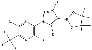 2-(methyl-d3)-5-(4-(4,4,5,5-tetramethyl-1,3,2-dioxaborolan-2-yl)-1H-pyrazol-1-yl-3,5-d2)pyrazine-3,6-d2|