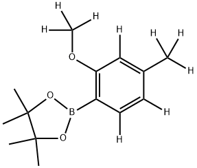 2-(2-(methoxy-d3)-4-(methyl-d3)phenyl-3,5,6-d3)-4,4,5,5-tetramethyl-1,3,2-dioxaborolane Structure