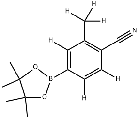 2-(methyl-d3)-4-(4,4,5,5-tetramethyl-1,3,2-dioxaborolan-2-yl)benzonitrile-3,5,6-d3,2256706-14-4,结构式