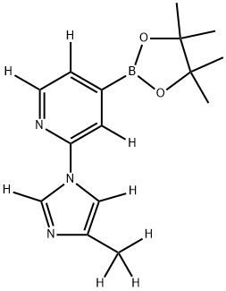 2-(4-(methyl-d3)-1H-imidazol-1-yl-2,5-d2)-4-(4,4,5,5-tetramethyl-1,3,2-dioxaborolan-2-yl)pyridine-3,5,6-d3 Structure