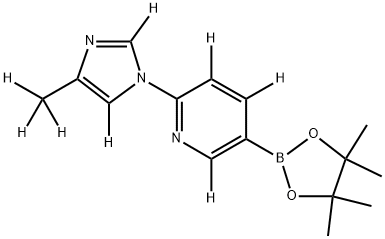 2-(4-(methyl-d3)-1H-imidazol-1-yl-2,5-d2)-5-(4,4,5,5-tetramethyl-1,3,2-dioxaborolan-2-yl)pyridine-3,4,6-d3 Structure