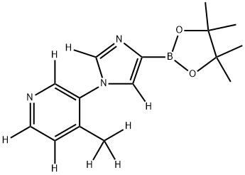 4-(methyl-d3)-3-(4-(4,4,5,5-tetramethyl-1,3,2-dioxaborolan-2-yl)-1H-imidazol-1-yl-2,5-d2)pyridine-2,5,6-d3 Structure