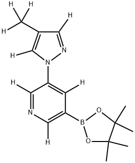 3-(4-(methyl-d3)-1H-pyrazol-1-yl-3,5-d2)-5-(4,4,5,5-tetramethyl-1,3,2-dioxaborolan-2-yl)pyridine-2,4,6-d3 Structure