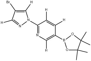 2-(4-bromo-1H-pyrazol-1-yl-3,5-d2)-5-(4,4,5,5-tetramethyl-1,3,2-dioxaborolan-2-yl)pyridine-3,4,6-d3,2256706-64-4,结构式