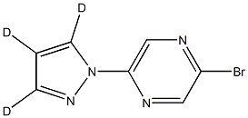 2-bromo-5-(1H-pyrazol-1-yl-d3)pyrazine 结构式