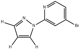 4-bromo-2-(1H-pyrazol-1-yl-d3)pyridine Struktur