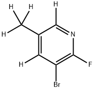 3-bromo-2-fluoro-5-(methyl-d3)pyridine-4,6-d2,2256709-35-8,结构式