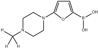 (5-(4-(methyl-d3)piperazin-1-yl)furan-2-yl)boronic acid Struktur