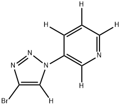 3-(4-bromo-1H-1,2,3-triazol-1-yl-5-d)pyridine-2,4,5,6-d4 结构式